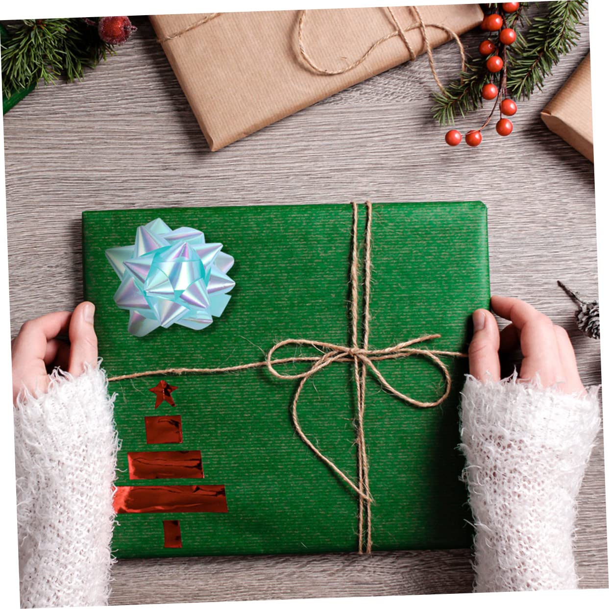 Abaodam 150pezzi Fiocchi Decorativi Raso Per Regali Addobbi Per Compleanni e Natale Facili Da Applicare Effetto Mix Di Per Decorazione Di Scatole e Feste