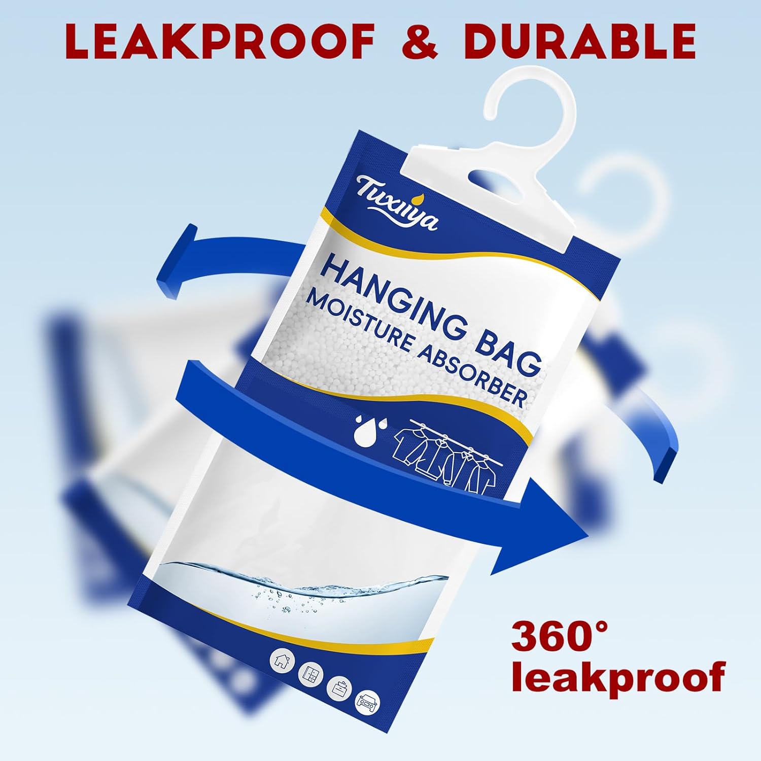 Moisture Absorbers 20 Pack,Hanging Closet Dehumidifier Bags,Moisture Absorbing Bags, Desiccant,Moisture Absorbing Bags for Closet,Wardrobes,Bedrooms, Bathrooms