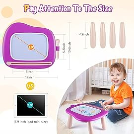 Smasiagon Toddler Toys Age 1-2 Year Old Boys Girls, Magnetic Drawing Doodle Board Valentines Day Gifts for Kids Educational Learning Toys for 1 2 3 Year Old Boys Girls Birthday Gifts (Purple)