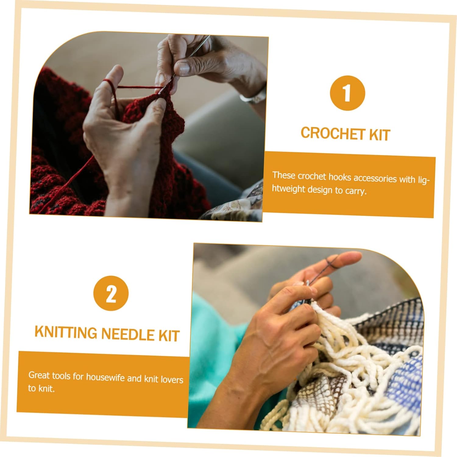 58 Piece DIY Crochet Kit with Aluminum Hooks and Storage Bag