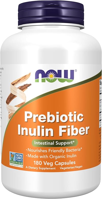 Supplements, Prebiotic Inulin Fiber, Intestinal Support*, Nourishes Friendly Bacteria*, Made with Organic Inulin, 180 Veg Capsules