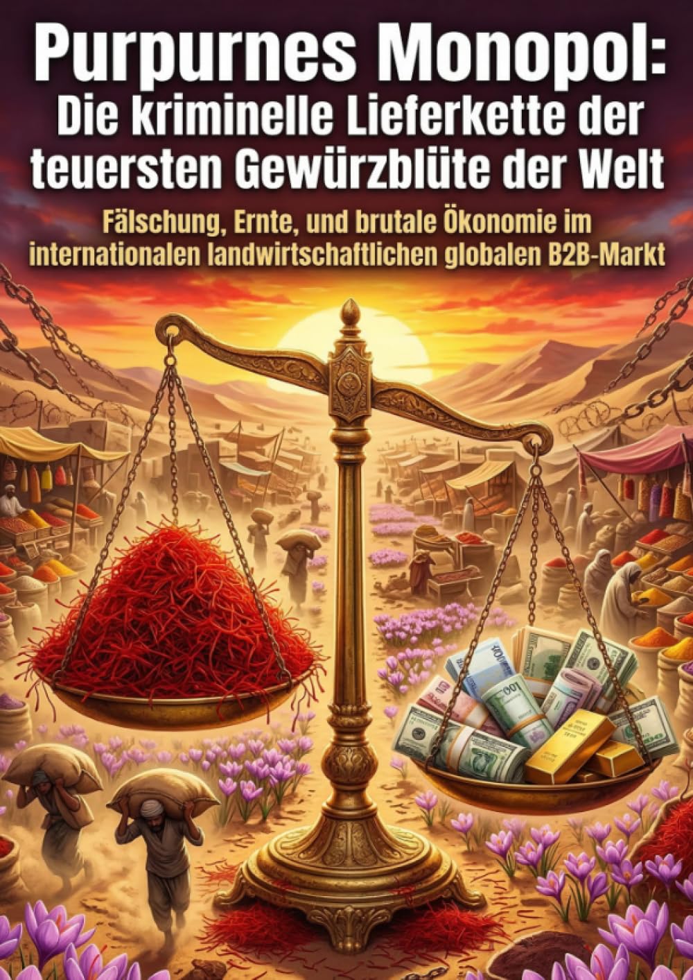 Purpurnes Monopol: Die kriminelle Lieferkette der teuersten Gewürzblüte der Welt: Fälschung, Ernte, und brutale Ökonomie im internationalen landwirtschaftlichen globalen B2B-Markt