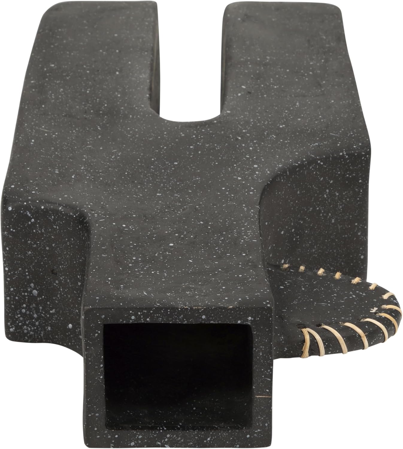 Sagebrook Home Ecomix Cane Decorative Vase - Modern Handcrafted Abstract Puzzle-Inspired Design - Rustic Home Accent for Living Room, Bedroom, Office & Home Decor - 21" Black