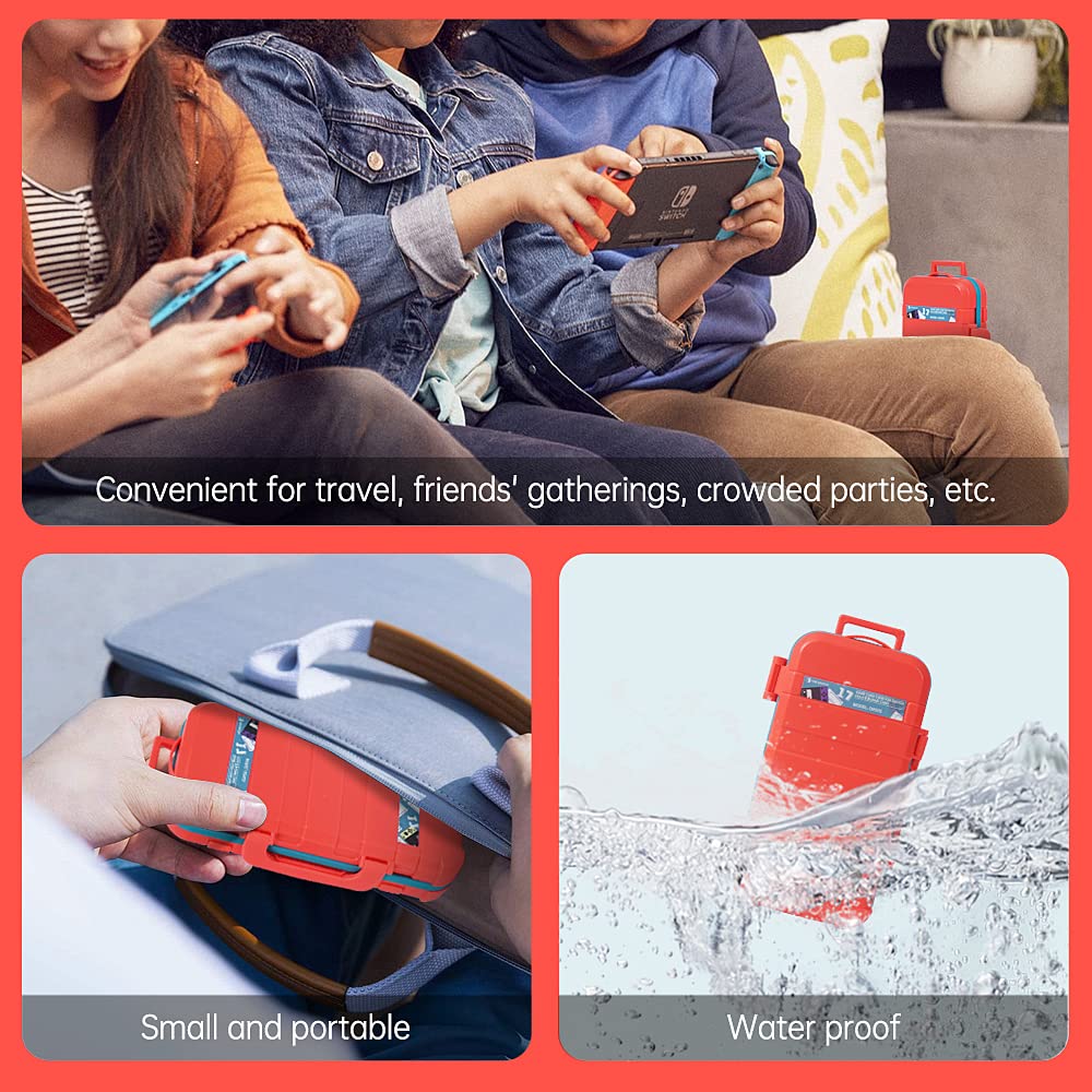 LYNCA Estuche para tarjetas de juego compatible con juegos de Nintendo Switch, soporte protector para cartuchos de juegos con 23 ranuras, caja de almacenamiento portátil para tarjetas de memoria D850S