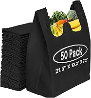 Vista 8 de Simply Cool Bolsas reutilizables ecológicas para camisetas de comestibles de 21.5 x 12.2 x 7.2 pulgadas, 2.12 oz/m², duraderas y lavables