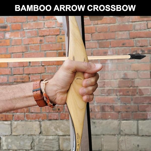 Lot de 20 flèches en bois, flèches de rechange en bambou de 45 cm avec embouts en caoutchouc pour le tir à l'arc, flèches en bois haute sécurité pour débutants, entraînement au tir à l'arc sur cible - 3