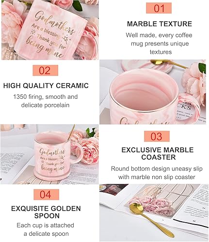 Miniatura 5 de Maustic Regalos para madrina para mujeres, regalo de propuesta de madrina, las madrinas son una bendición gracias por ser mía, regalo de Dios mamá