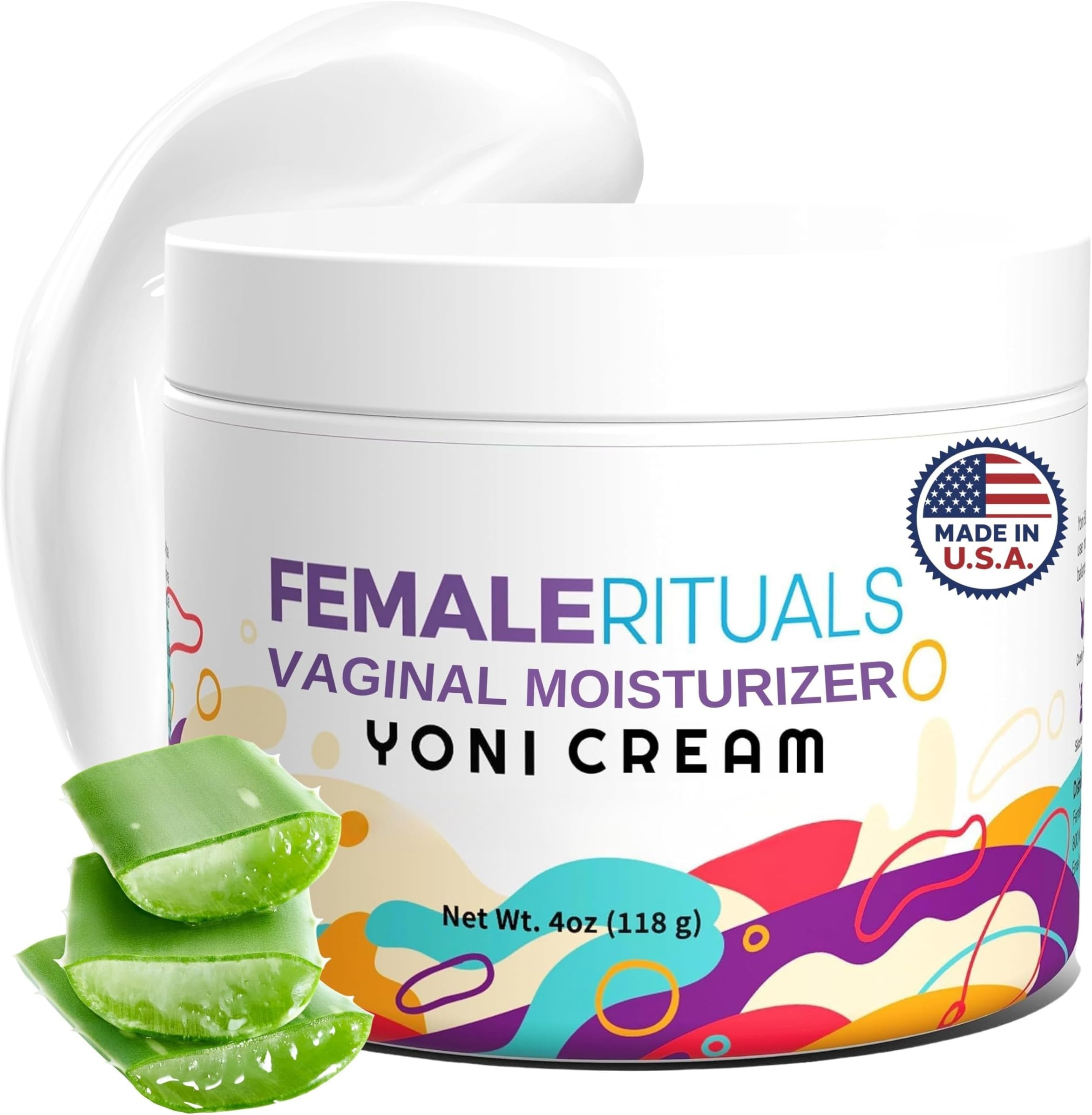 Intimate Vaginal Moisturizer for Women Clinically Tested for Dryness, Itching, Burning & Vagina Odor - All Natural Vaginal Moisture Cream for Feminine Care & Intimate Skin Care 4oz