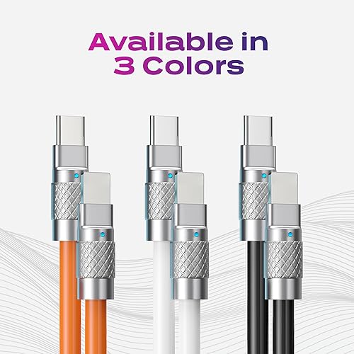 Miniatura 7 de Statik TsumoCharge Cable USB C a i-Product Cable de Carga Rápida de 27W - Silicona Resistente Irrompible de Servicio Pesado, Soporta Transferencia