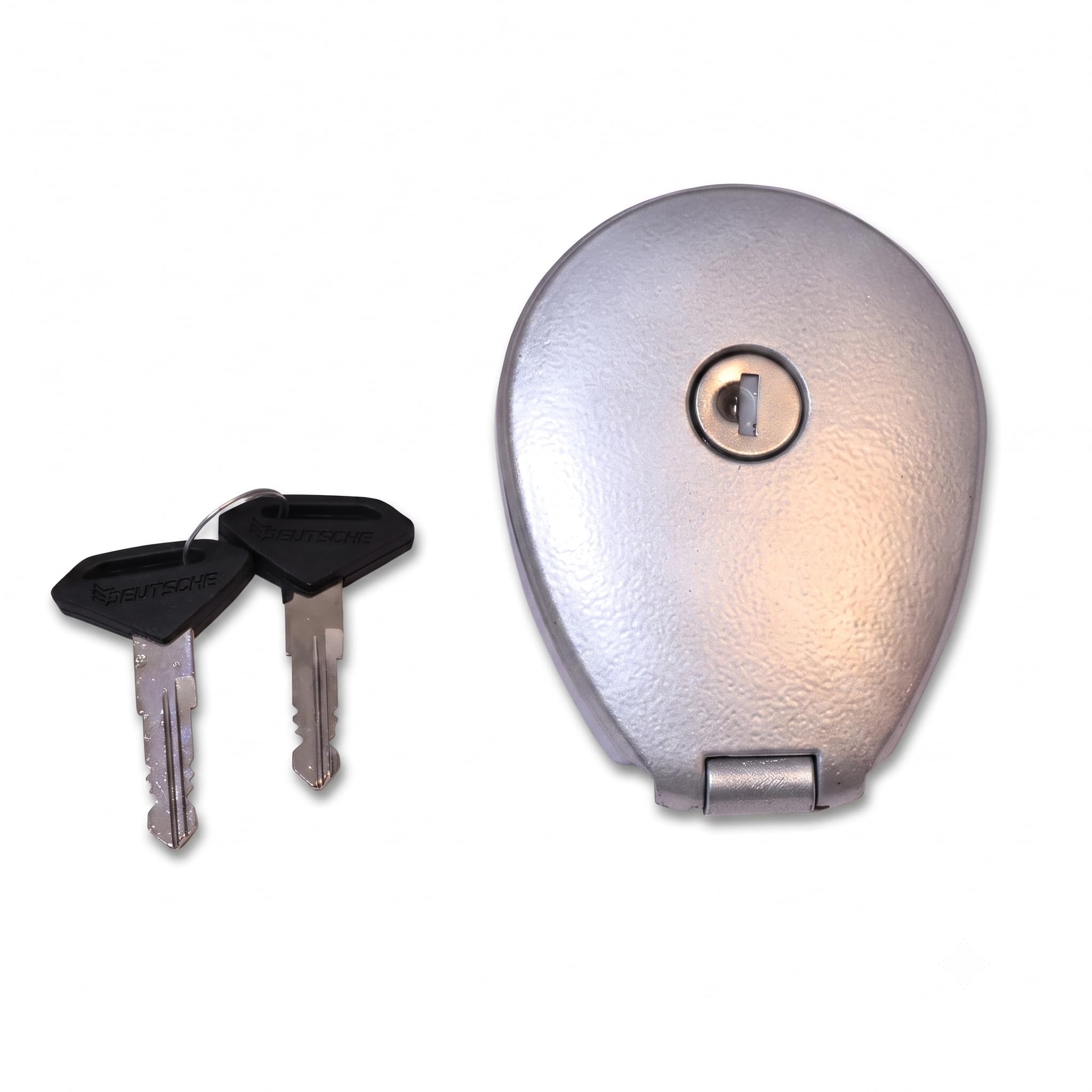 VTRUST Petrol Tank Lock Set Compatible for Bajaj Avenger 150/160/180/200/220 Street | Fuel Tank Cap Lock with 2 Keys | Heavy Duty Alloy Metal Anti-Theft Petrol Cap Lock | OEM Fit Motorcycle
