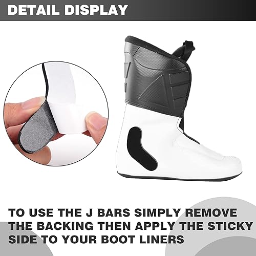 Miniatura 4 de Shitailu 24 botas de esquí y snowboard con relleno de espuma autoadhesivo para reducir la elevación del talón y las ampollas de tobillo mientras