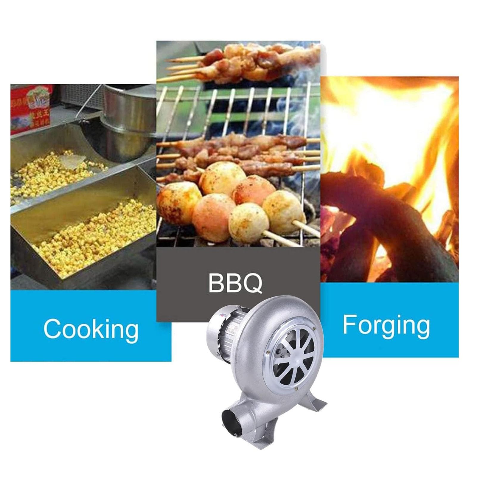 Soplador De Aire Eléctrico Centrífugo - Turbina Soplador De Castillos Hinchables, Parrilla Del Encendedor Del Carbón De La Fan, Excitador De Llama De Arranque De Fuego De Parrilla ( Size : 80W )