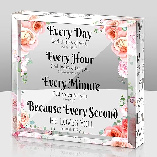 Regalo cristiano de Navidad para mujeres y hombres, versículos de la Biblia, regalo para mujeres, religioso, cristiano, letrero de Dios, decoración