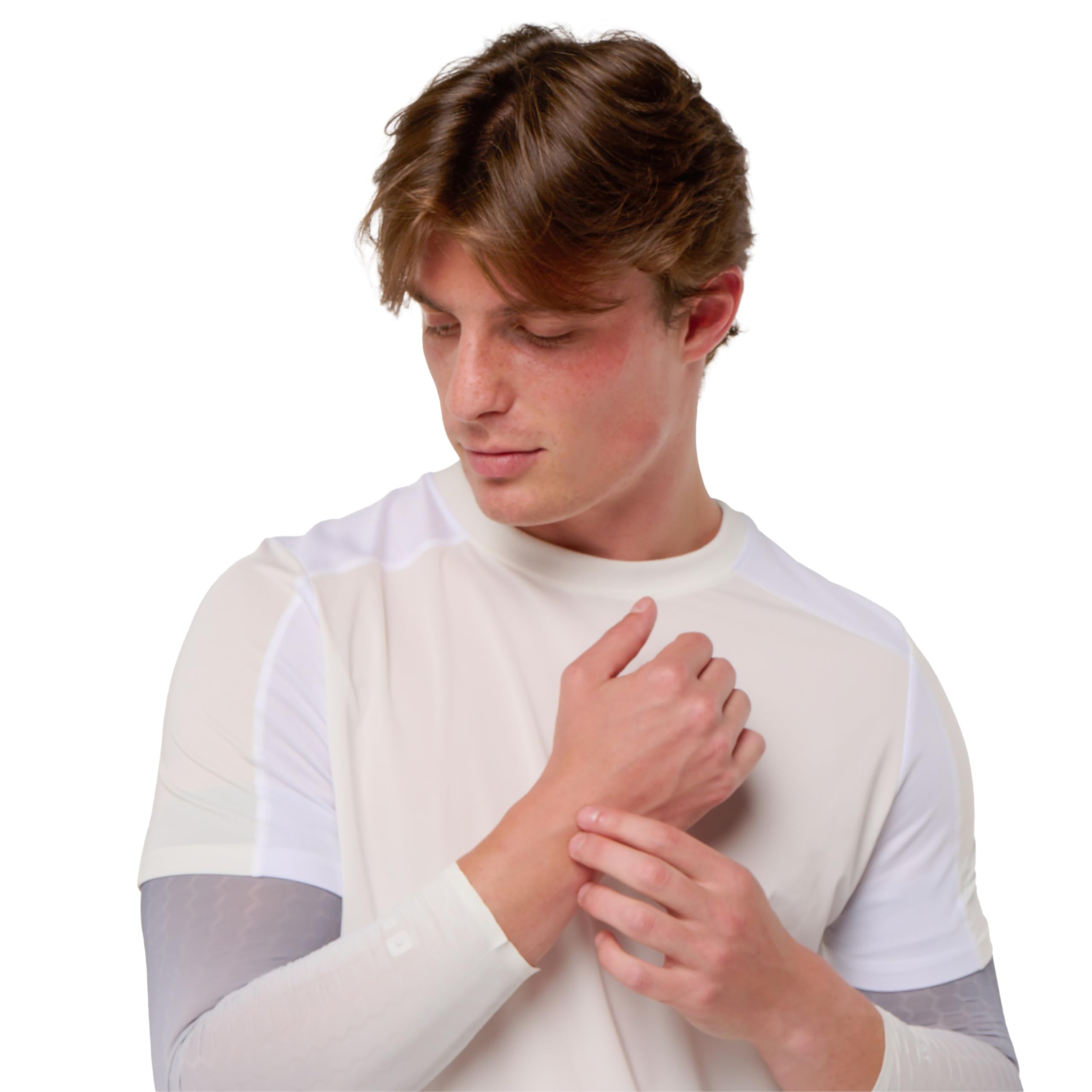 G-HEAT - Scaldabraccia Freddi EVO Mixed | Tecnologia PHASECOOL | Effetto di freschezza immediato e continuo | Seconda pelle antiscivolo slim fit | Sport, Escursionismo, Ciclismo, Corsa
