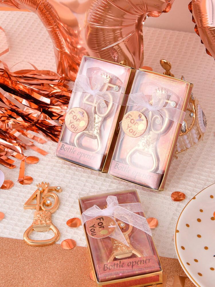 Apribottiglie con Numero Creativo, Apribottiglie con Durezza in Lega di Zinco, Apribottiglie per Birra Piatto Resistente, Apribottiglie in Oro Unico per Regalo di Compleanno, Festa,(Figura65-36 pezzi)