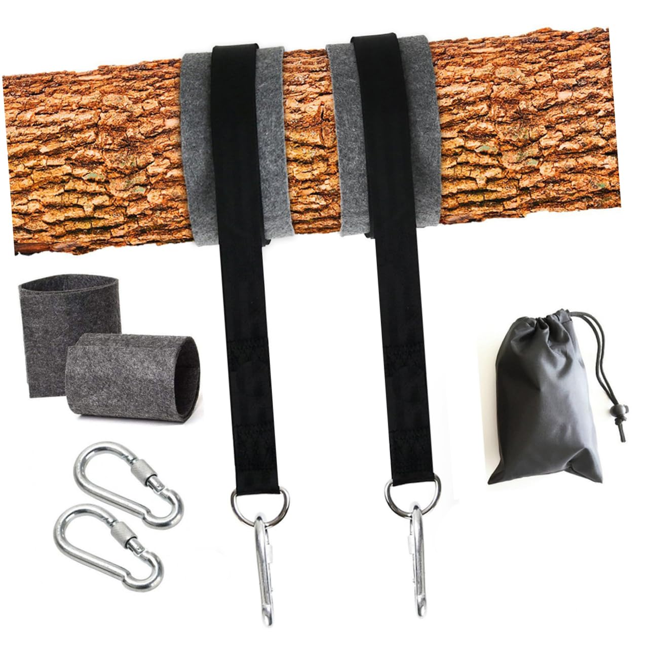 Gogogmee Practical Outdoor Hammock Tree Straps 2pcs Straps with Protective Padding