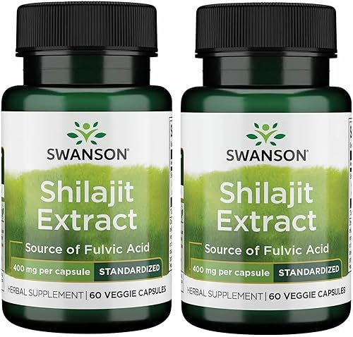 Swanson Extracto de Shilajit  Suplemento de hierbas que promueve el crecimiento celular  Fórmula natural para el bienestar general  (400 miligramos
