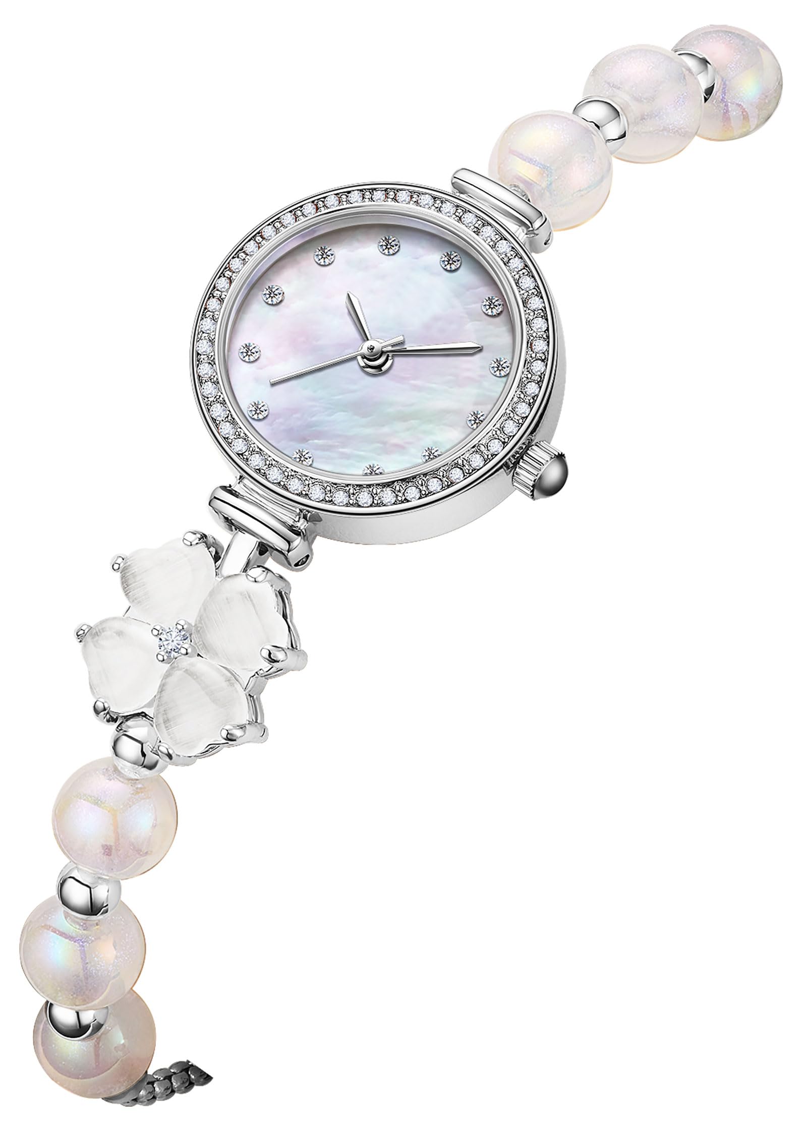 findtime Armbanduhr Damen Analoge Quarz Damenuhren Elegant | Exquisite Stylisches Elegante Vintage Uhr für Frauen Verstellbar Armreif Strass Design Schmuck Verstellbare Armband