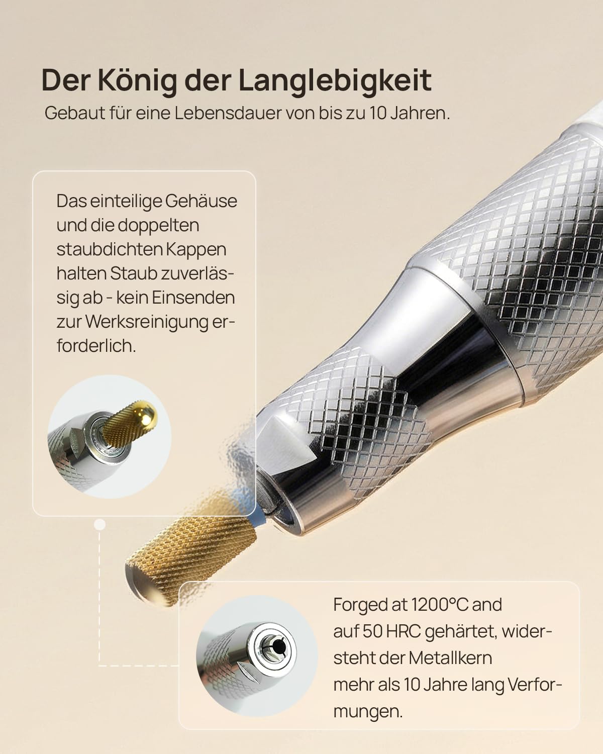 Nagelfräser für Gelnägel – O NAIL Maniküre Pediküre Set 50000 U/min, LCD-Display, Fräsaufsätze, Smart Control, Kabelloses & Salon-Qualität für Acryl-Gel-Nägel, für Stylisten, Nailartists