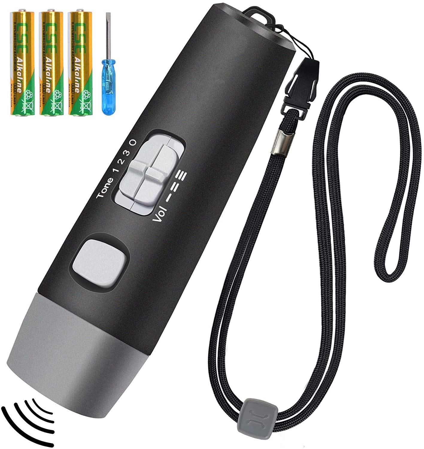 Sifflet électronique - Sifflet de Sport Portable - 3 volumes et 3 Tons - pour l'éducation Physique - Noir