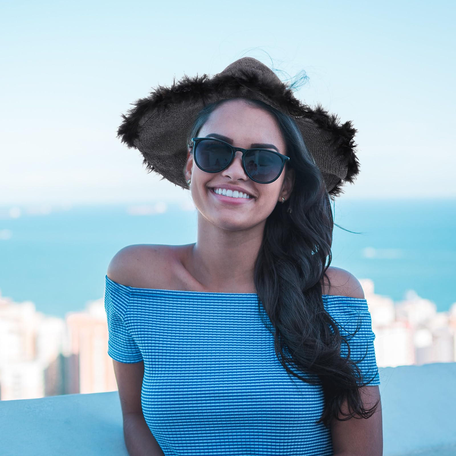 Healvian 5 Piezas Gorro de Punto Clásico para Hombre, Lana, Diseño con