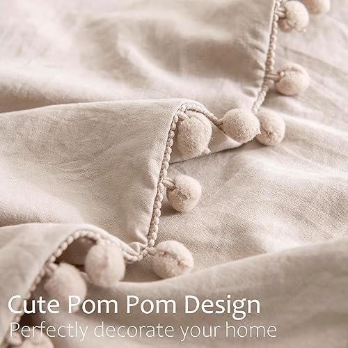 Miniatura 191 de Blue Body Pillow Cover Shabby Chic Long Pillow Case Cover Navy Blue Pom Poms Fringe Body Pillow case with Pocket Closure 20x54 inches(Body,Navy Blue)