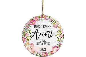 Best Aunt Personalized Aunt Gift Christmas Ornament 2023