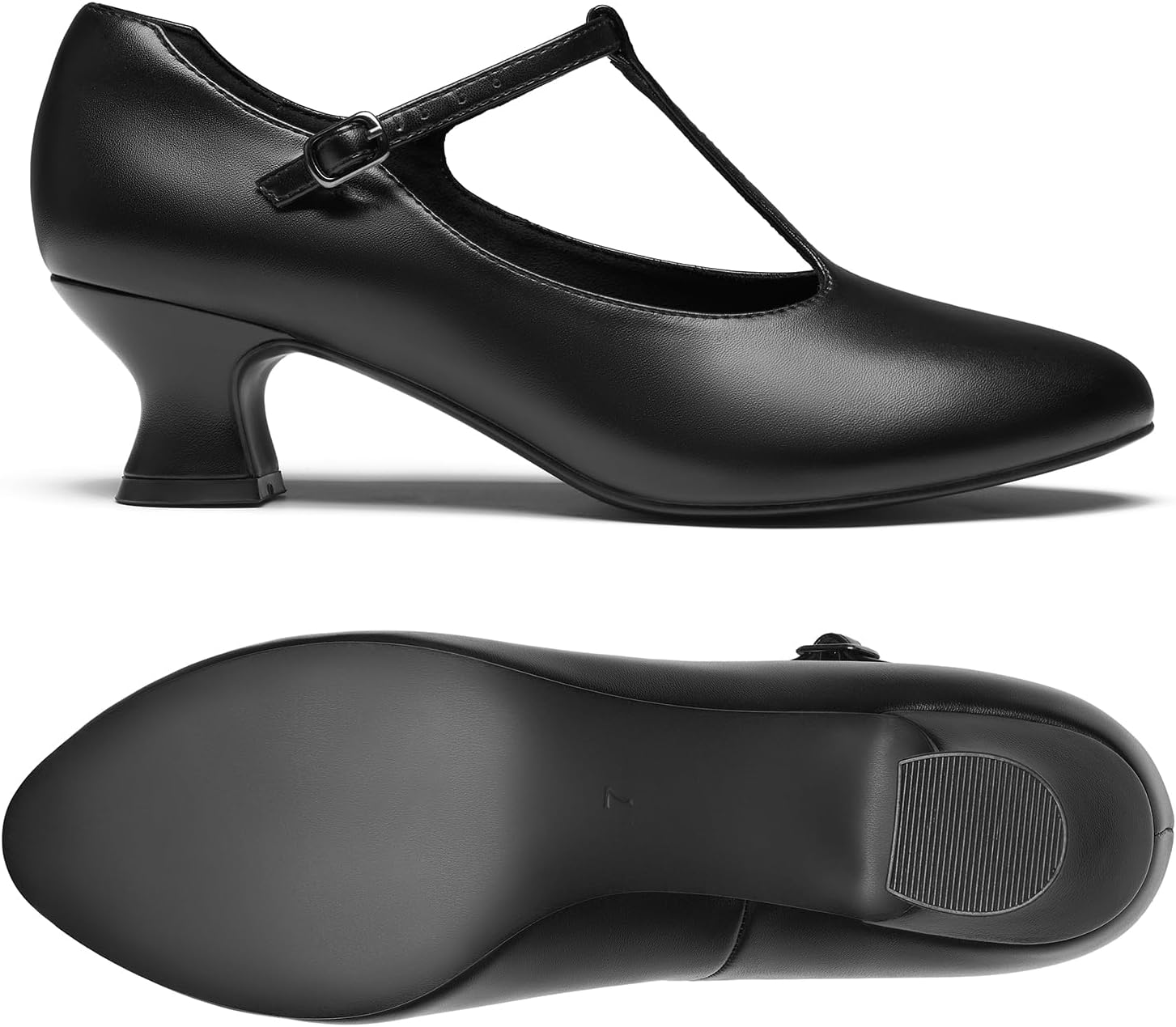 YESSA T-Strap Character Shoes for Women Dance Shoes 1920s Shoes for Ballroom Latin Salsa Folklorico Flamenco Tango Swing 2"/2.5 - Image 3