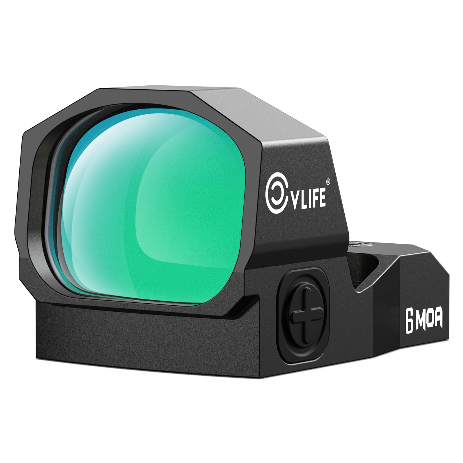 Photo 1 of CVLIFE WolfCovert Motion Awake 6 MOA Pistol Green Dot Sight for RMR, 1.1" Large Lens Red Dot Scope for Full-Sized Pistols, Open Reflex Optics Sight with Adapter for MOS & 21MM Picatinny