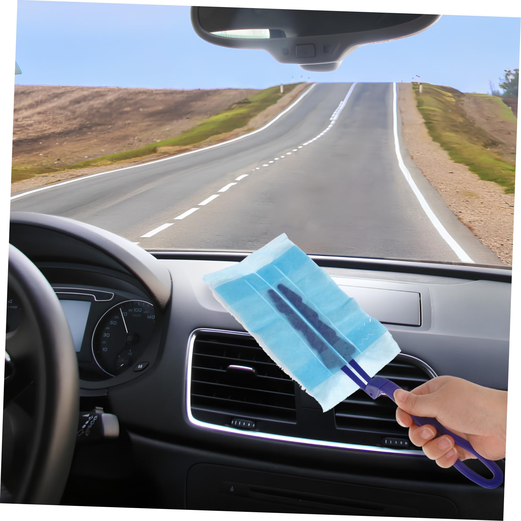 OUNONA 4juegos Duster Electroestático De Limpieza con Recambios Limpiador De Grietas para Muebles Ventanas y Coches Incluye y Mango Ergonómico