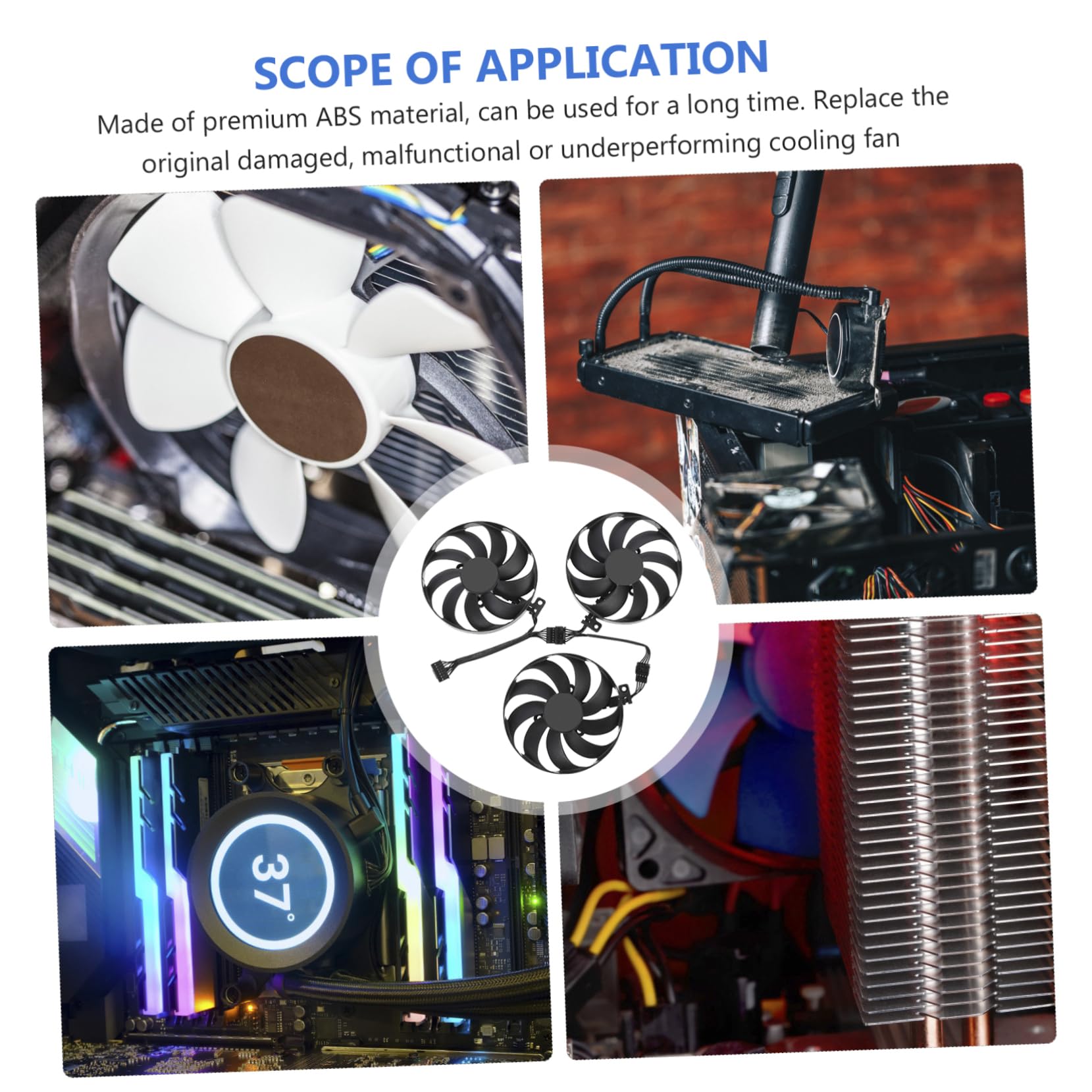 Homoyoyo Ventilador De Refrigeración Tarjeta Gráfica De Enfriador De Gpu Compatible Ventilador De Tarjeta Gráfica Cfud De Computadora Para Uso Sistemas De Refrigeración De Gpu