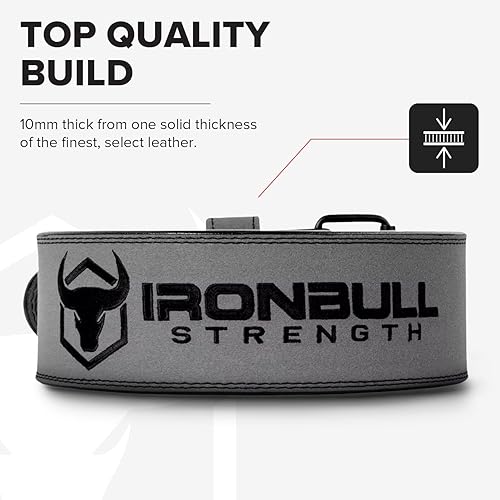 Miniatura 4 de Cinturón de levantamiento de pesas de 0.394 in (10 mm) con doble punta, cuero de gamuza de 4 in de ancho, soporte de espalda para levantamiento de