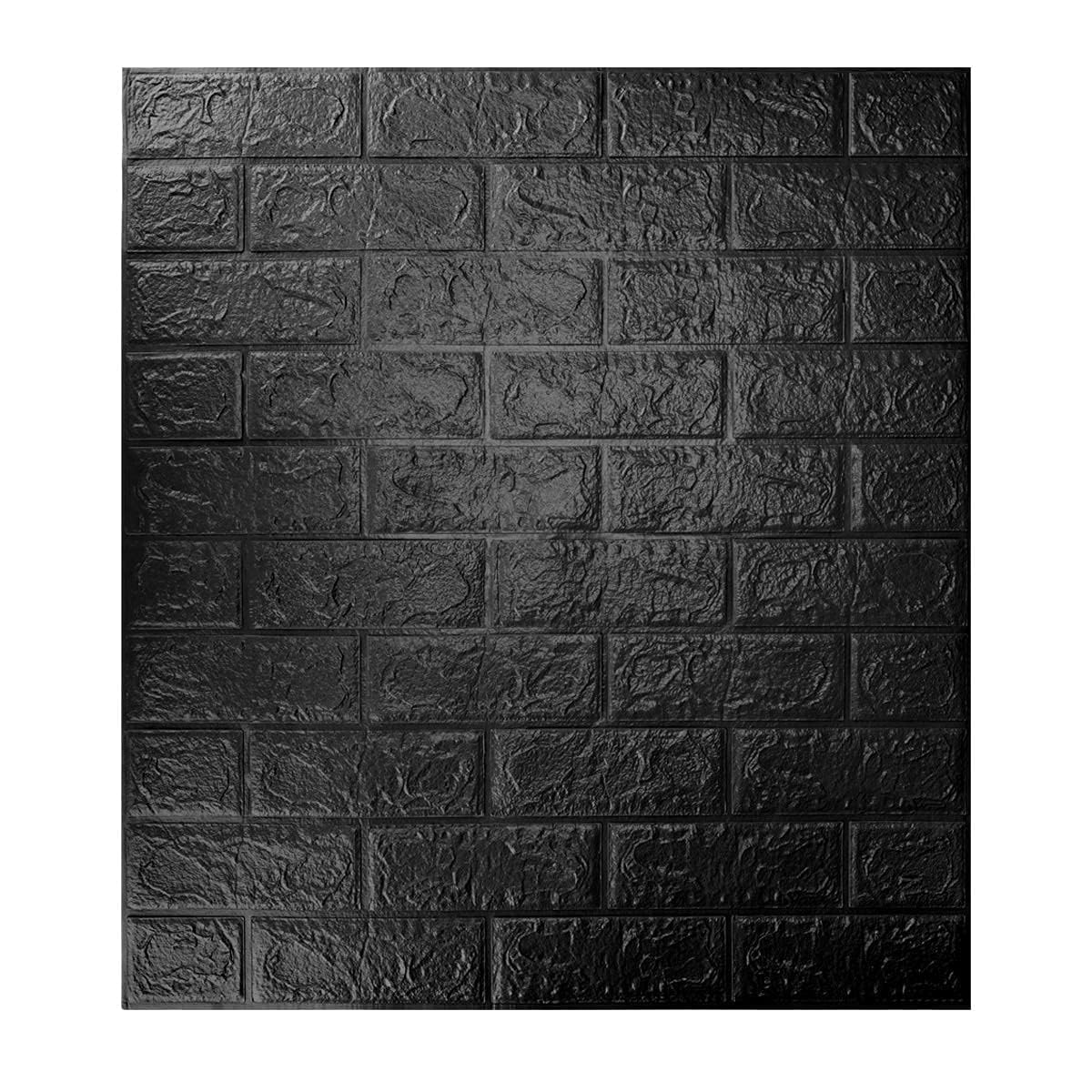 Qolixs 3D White Brick Wallpaper for Wall PE Foam Wall Stickers Self Adhesive DIY Wall Decor (Black) (B0DHY56QHC) Amazon Price History, Amazon Price Tracker