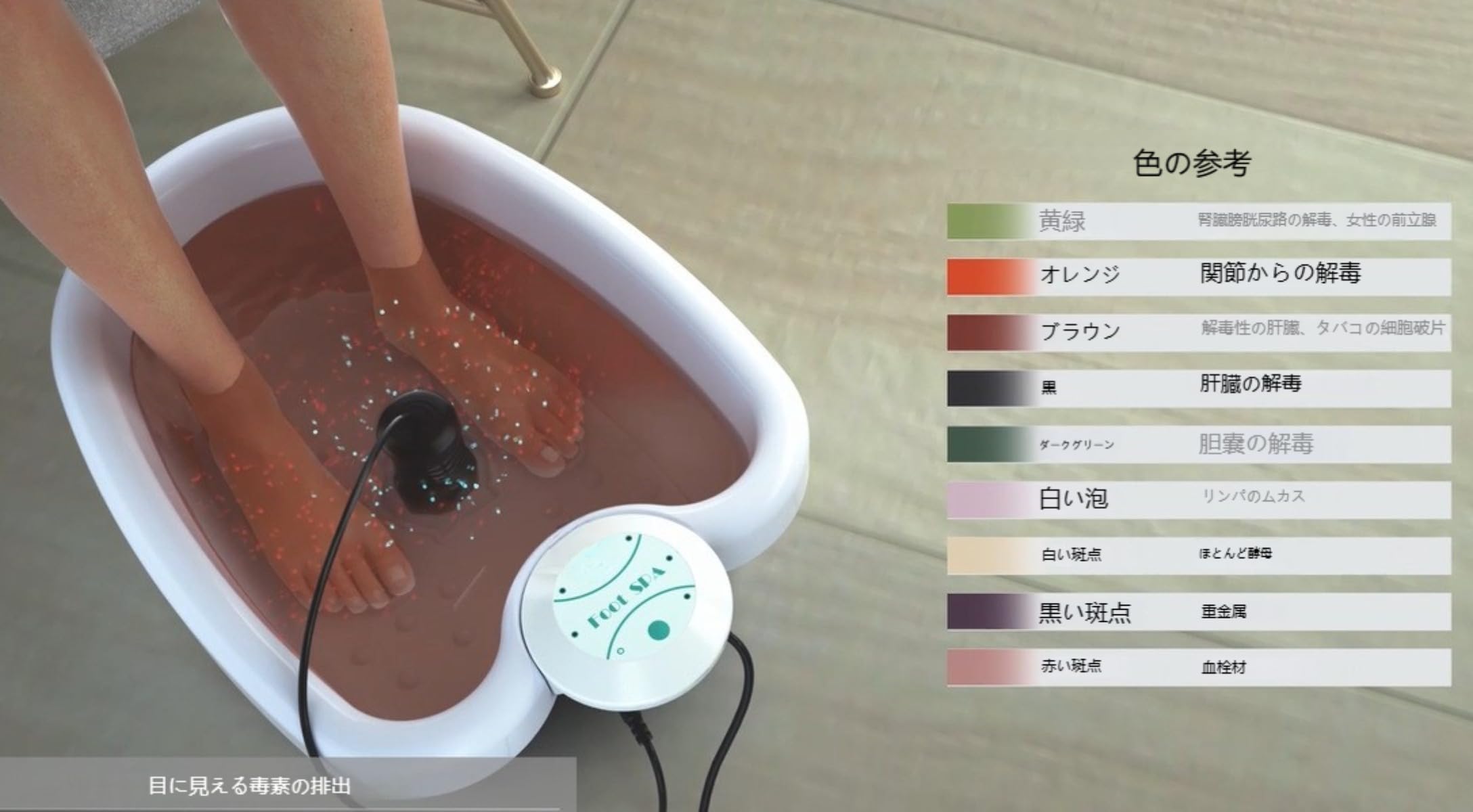 Amazon | 【Ptomoto】イオンデトックスフットバス ポータブル