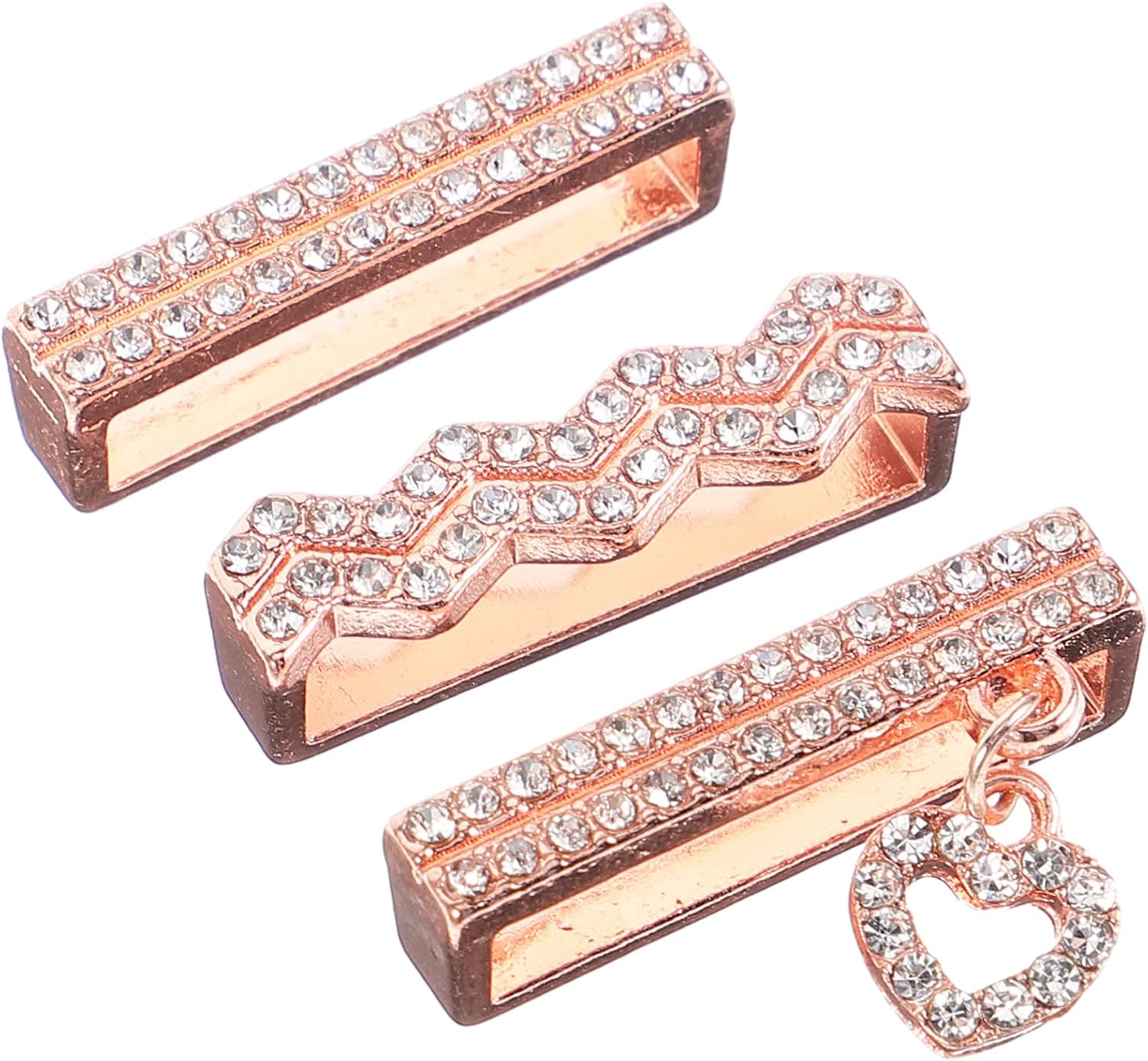 Decorative Watch Strap Rings 3pcs Strap Pendant Decoration Rhinestones Charm Metal Watch Band Decoration