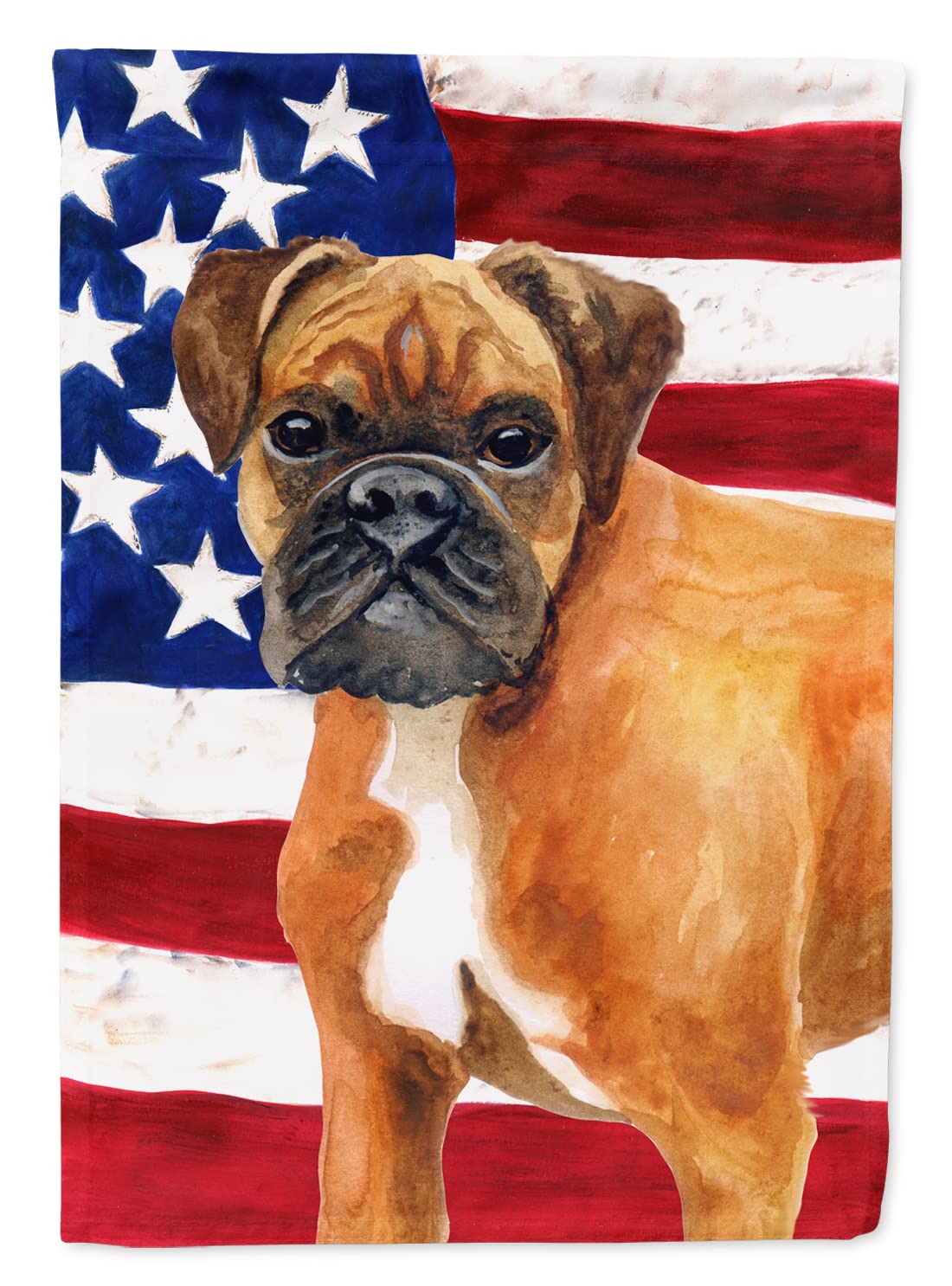 German Boxer Patriotic Flag Caroline's Treasures grand pavillon extérieur en toile de canevas