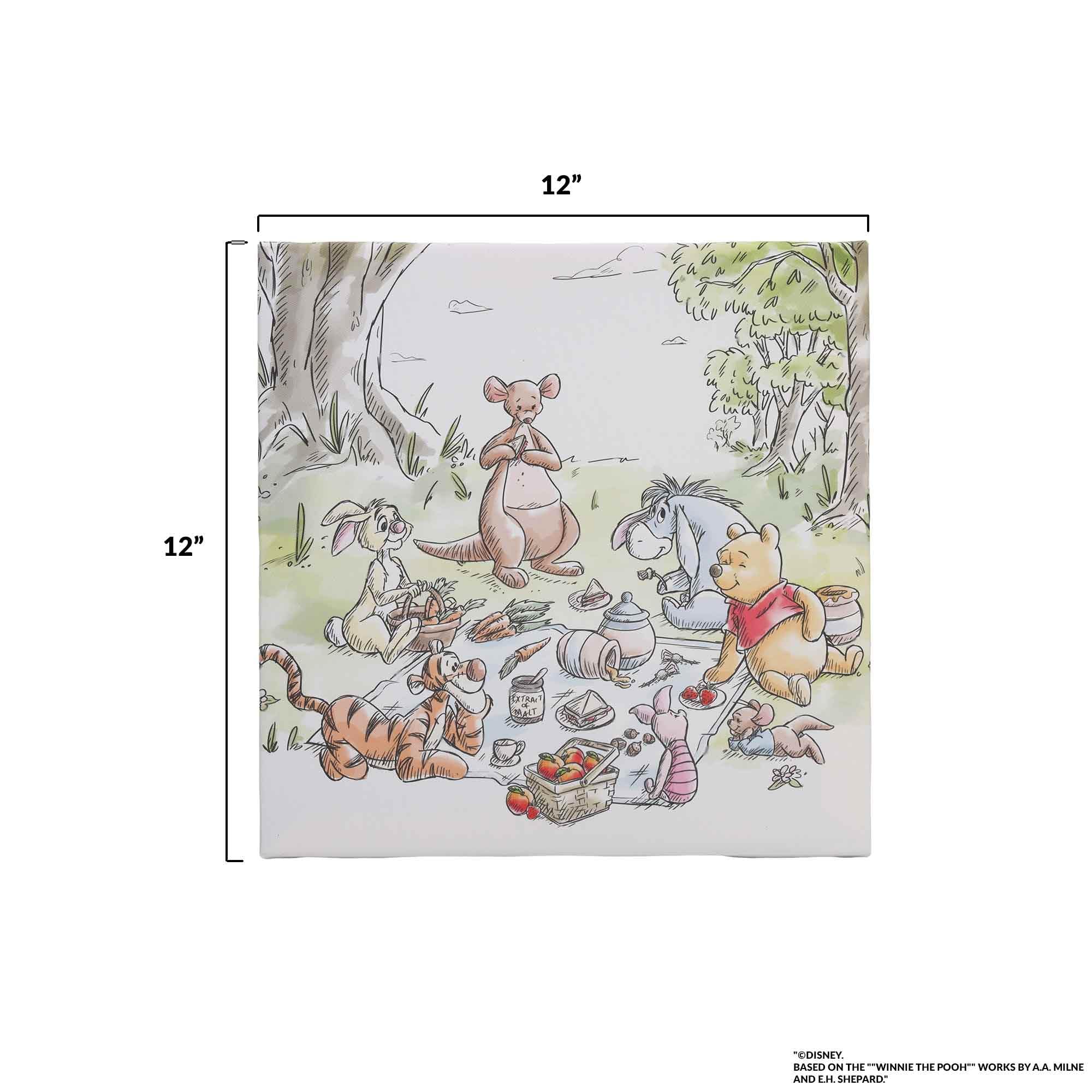 Open Road Brands Disney Winnie the Pooh Picnic Gallery Wrapped