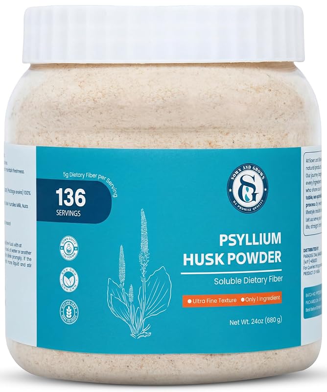Sownandgrown Suplemento de Fibra de Psyllium em Pó 680 g