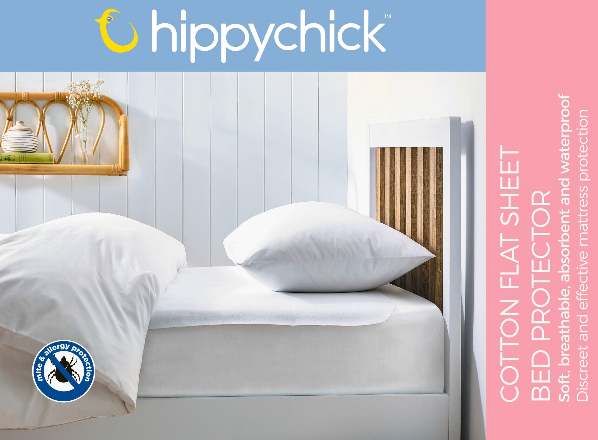 Hippychick Couvre-Matelas Plat Feuille - 100 x 150 cm