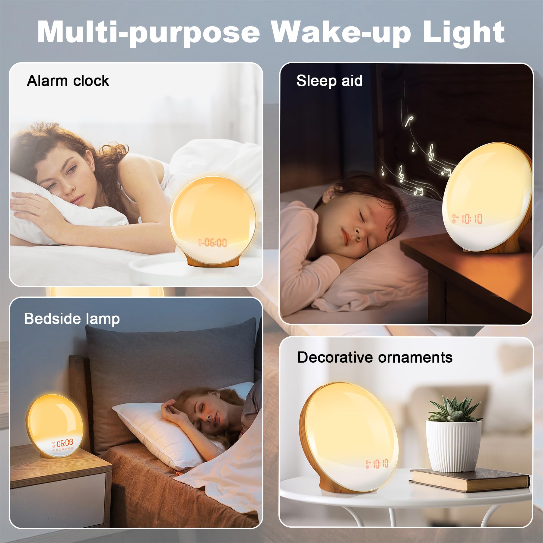 TITIROBA Wake Up Light, Sunrise Simulation Dual Alarms Sleep Aid