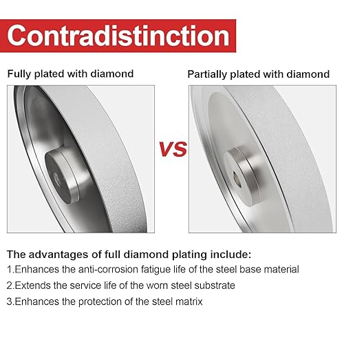 Miniatura 3 de EASGIU CBN Muela abrasiva, 8 pulgadas de diámetro x 1 pulgada de ancho x 58 pulgadas de diámetro para afilar herramientas de torneado de madera,