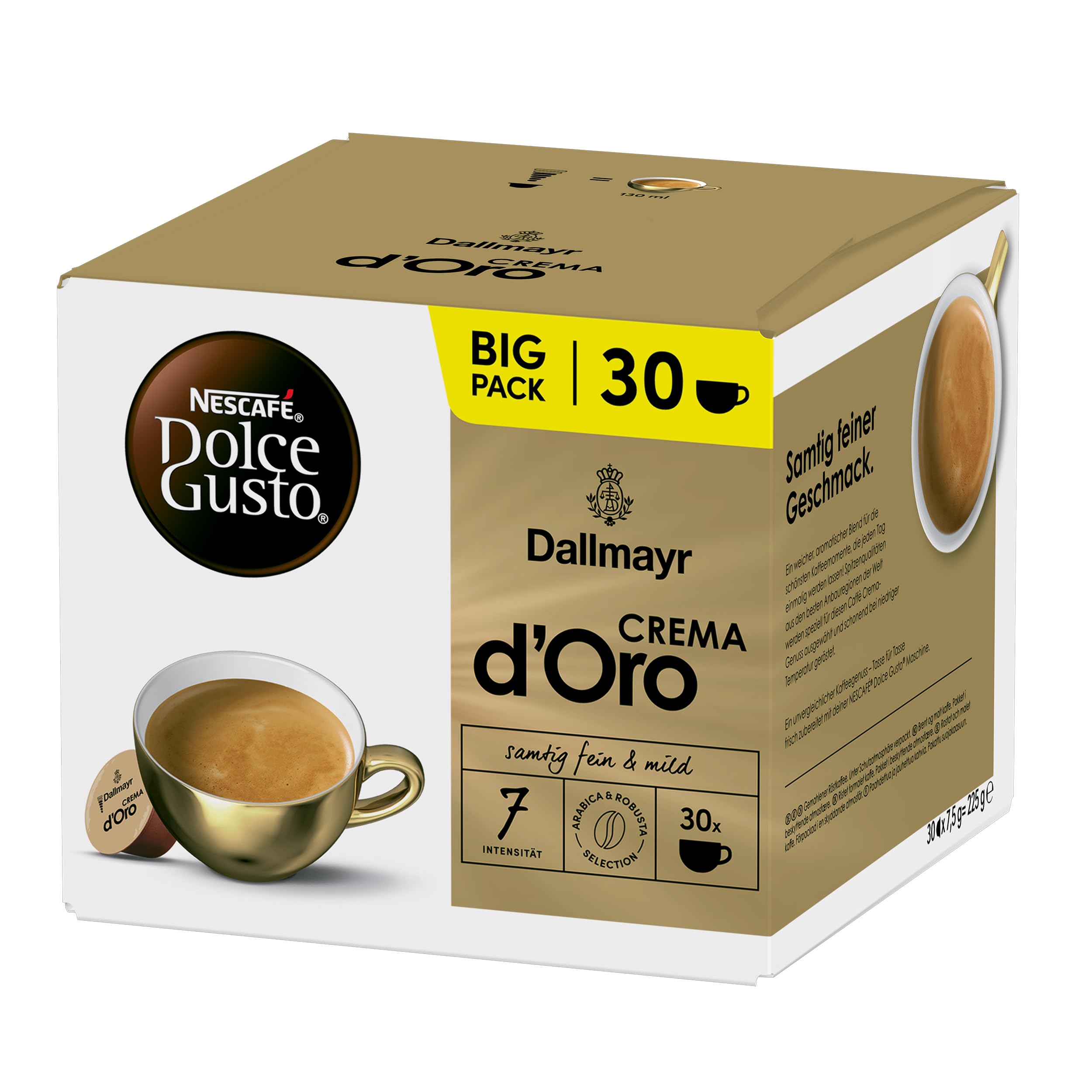 NESCAFÉ DOLCE GUSTO DALLMAYR Crema d'Oro Kaffeekapseln (3 x 30 Kapseln)