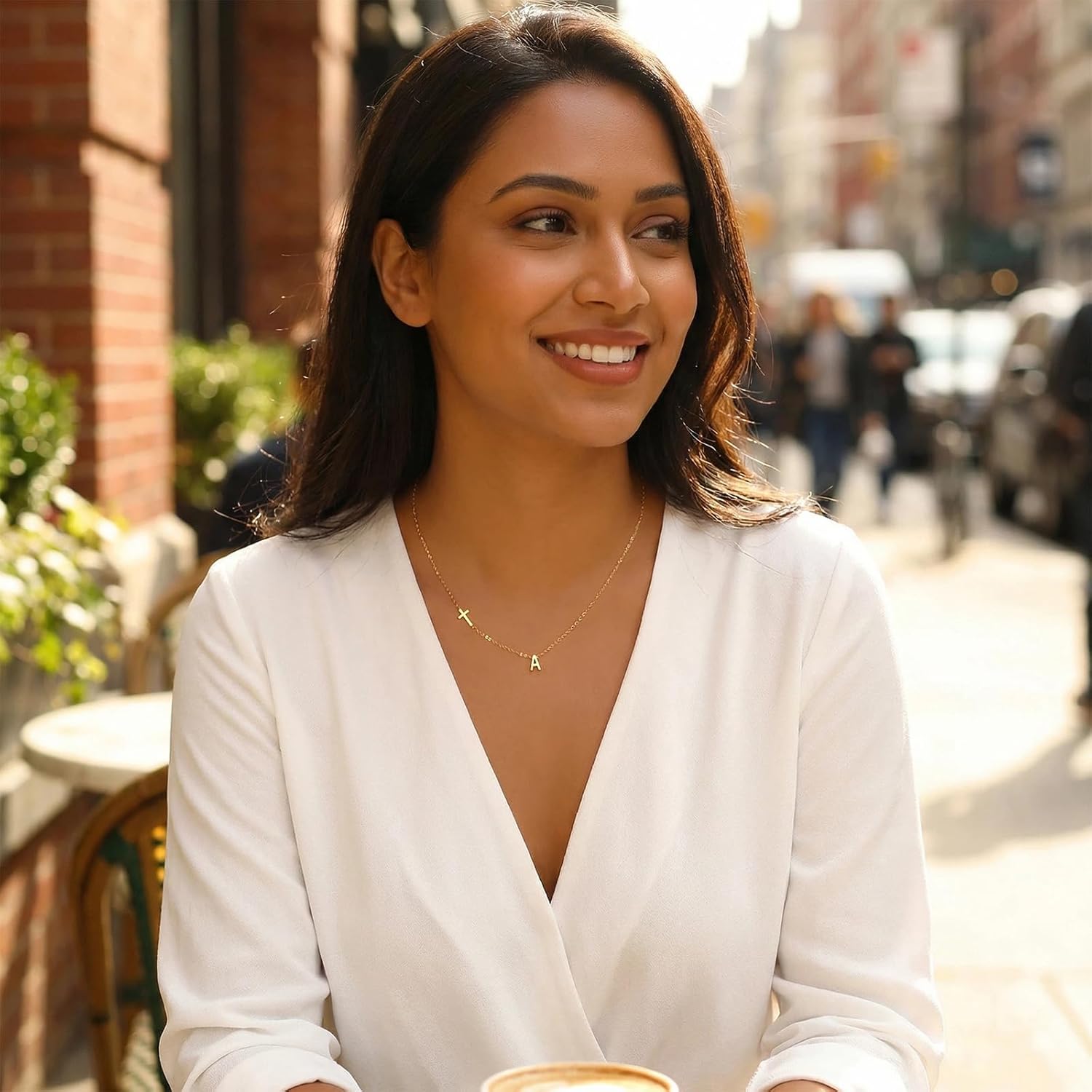 Cross Necklace for Women with Initial, 18K Gold Plated Initial A-Z Pendant| Dainty Cute Cross Necklaces | Trendy Tiny Gold Letter Necklaces Jewelry Gifts for Women - Image 5