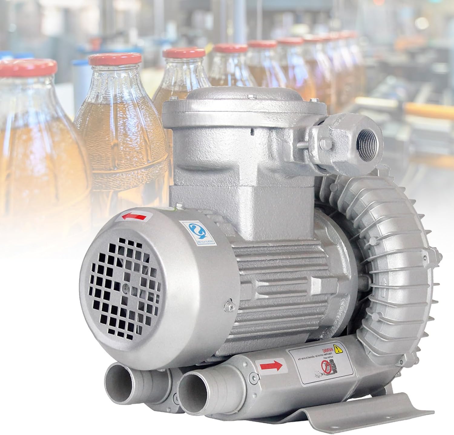 550W 380V Aluminum Regenerative Blower, Heavy-Duty Industrial Electric Vortex Fan for Underwater Oxygenation & Workshop Dust Removal, High Temperature Resistant