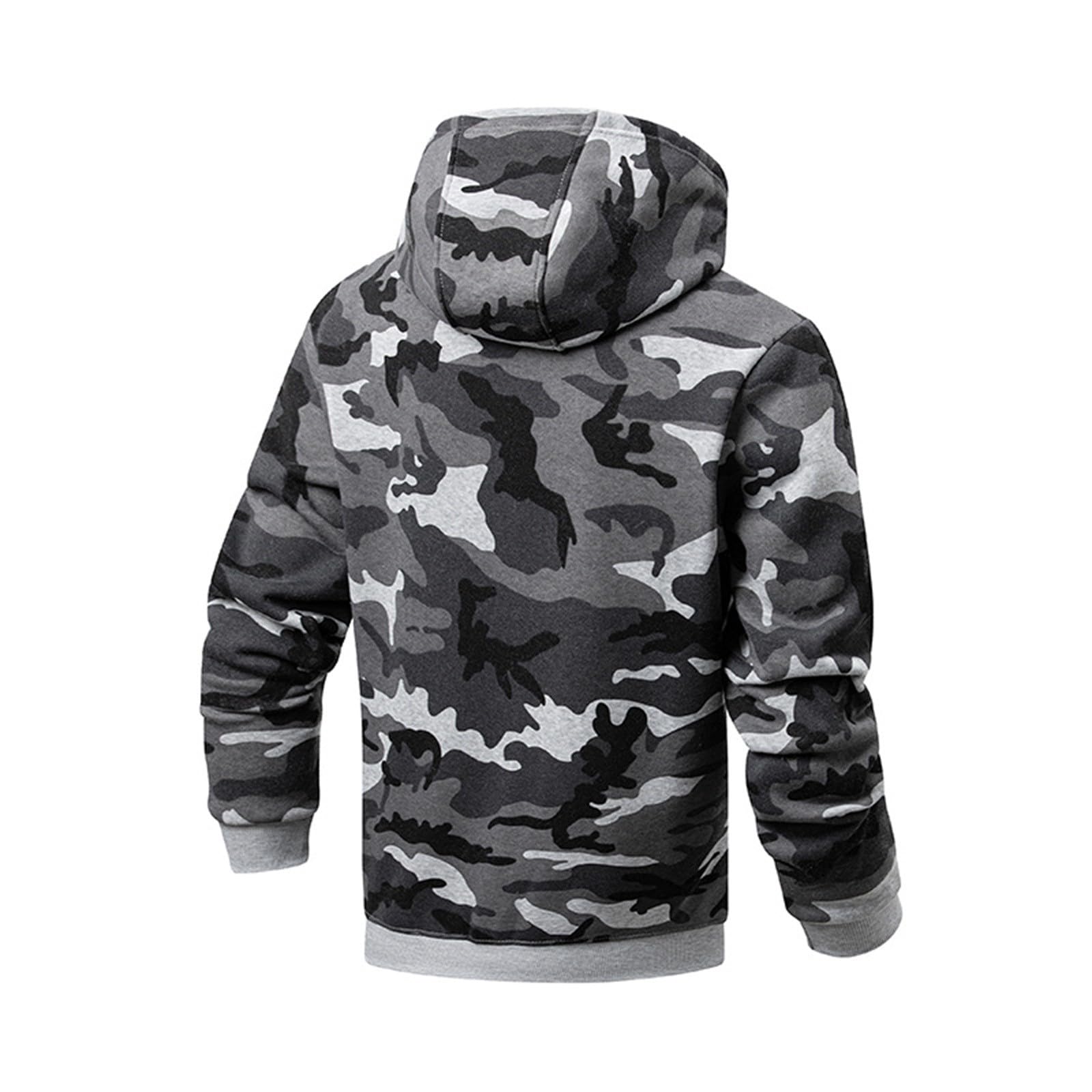 Chaqueta Verano Hombre Sudadera con Capucha Estampada para Hombre, Estilo Casual, Deportiva, Otoño E Invierno Sudaderas Blancas Camiseta Ciclismo Caza Artículos Pesca