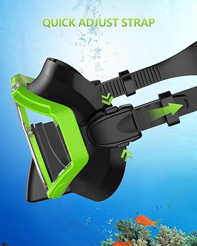 Miniatura 3 de W WSTOO Adults Swim Goggles with Nose Cover,HD 3-Window Wide Vision Lens Snorkel Diving Swimming Mask Anti-Fog&Leak