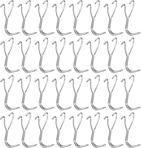 Jiozermi 100 ganchos J para tablero de clavijas, ganchos de metal para clavijas, no se caen, ganchos para estanterías que se adaptan a todos los