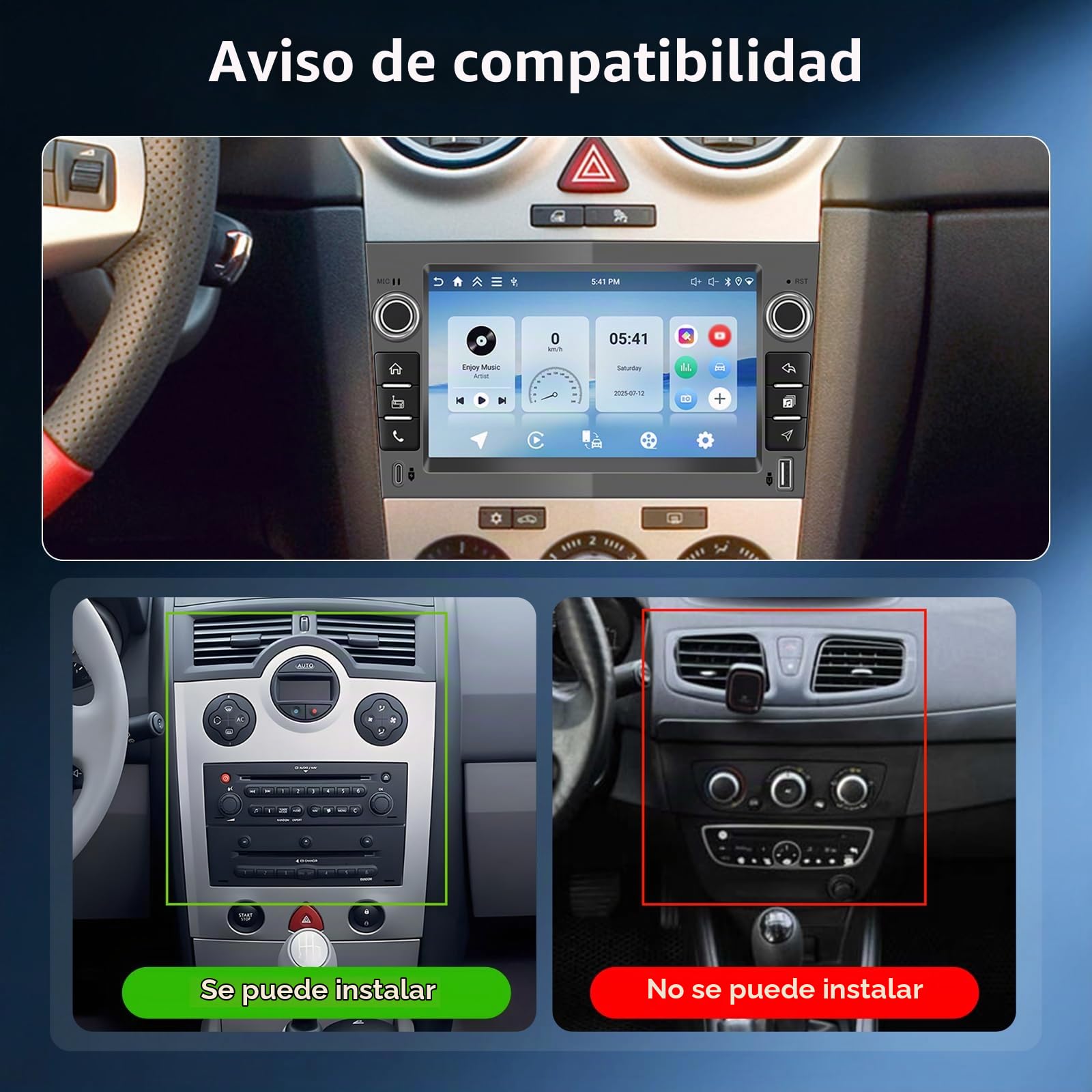 Hodozzy 4G+64G Android Radio para Opel Astra Antara Corsa Zafira Meriva Vivaro Combo Signum Tigra TwinTop, Carplay Android Auto Inalámbrica, 7 Pulgadas Pantalla Táctil GPS Bluetooth WiFi RDS Cámara