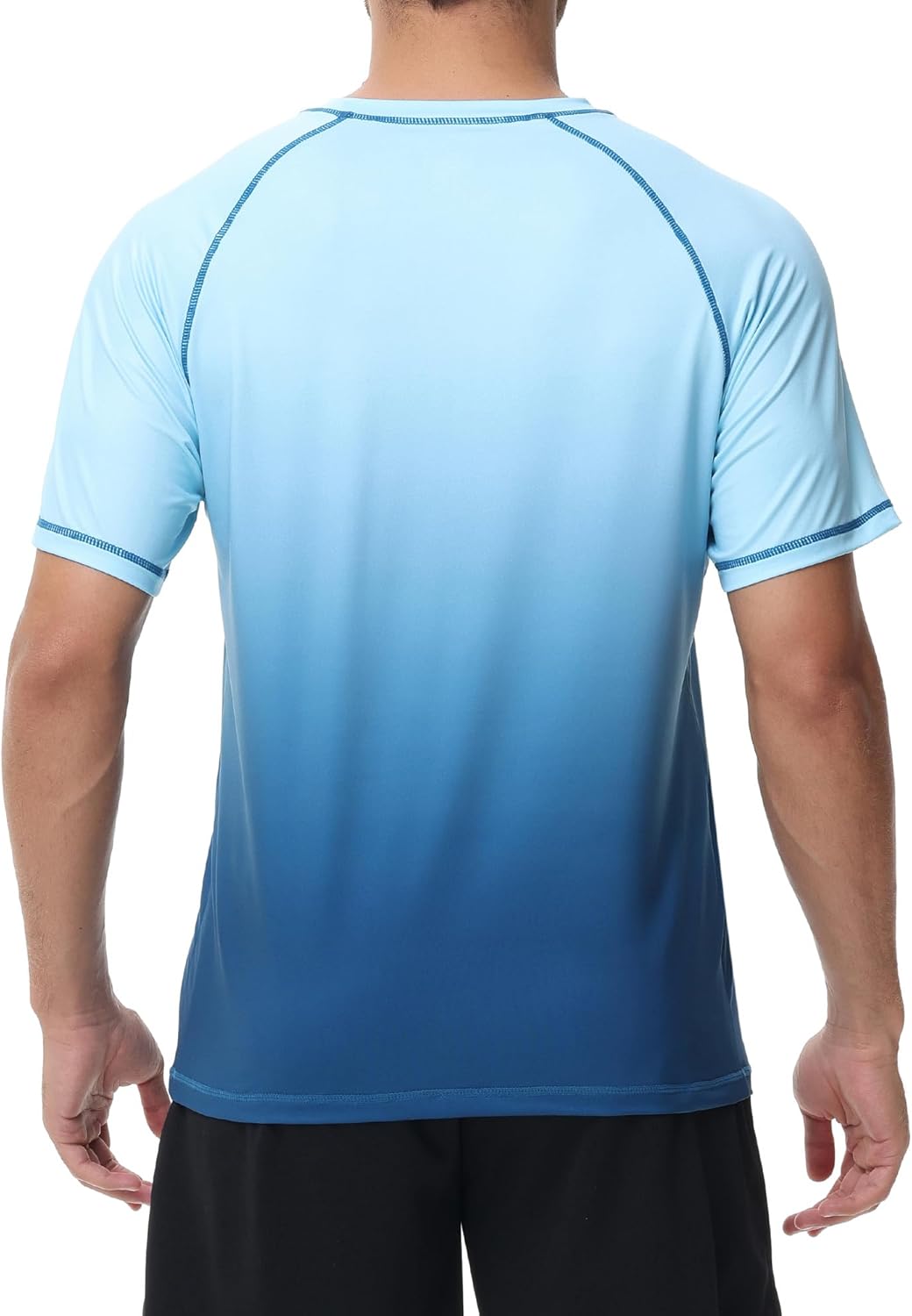 Satankud Men's UPF 50+ Rash Guard Swim Shirts Short/Long Sleeve Sun Protection Summer Beach Hawaiian T-Shirt - Image 3