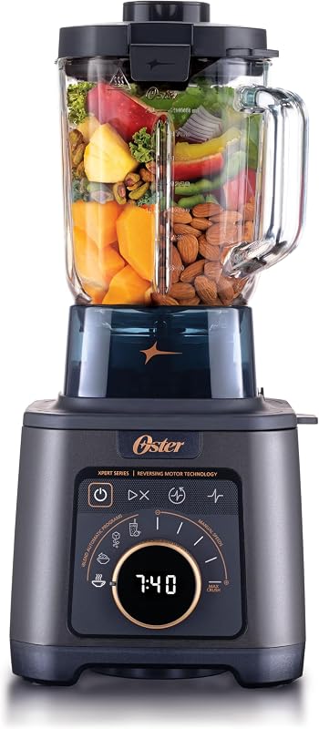 Licuadora Titan Performance para batidos, salsas y sopas, frasco de vidrio de 84 oz, 4 funciones preestablecidas iBlend, 5 velocidades manuales, 2200 vatios, tecnología de motor reversible, aparato de autolimpieza